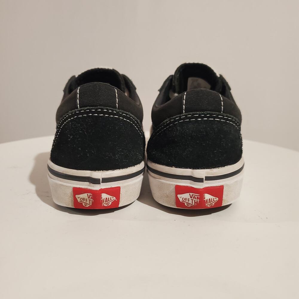 Vans Off the Wall Old Skool Suede Low Top Sk8 Sneakers Youth Size 13 Black Shoes - Picture 5 of 10